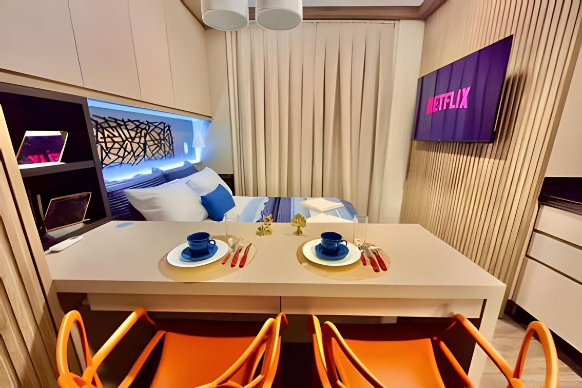 Apartamento Studio Terra, Lindo Moderno C/ Ar Condicionado